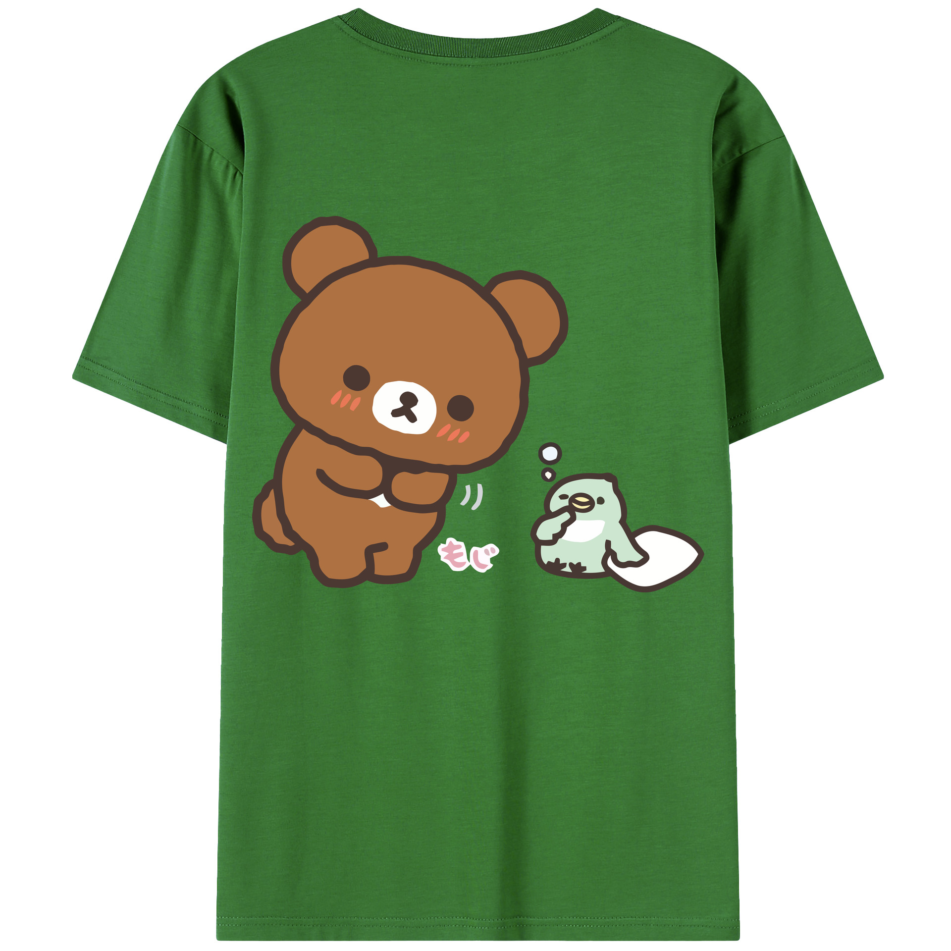 （画像用） リラックマ リラックマ キイロイトリ Rilakkuma Korilakkuma Kiiroitori レディース半袖Tシャツ(バックプリント)